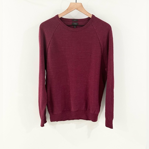 J. Crew Slim Men’s Pullover Burgundy Size Medium - Picture 2 of 6